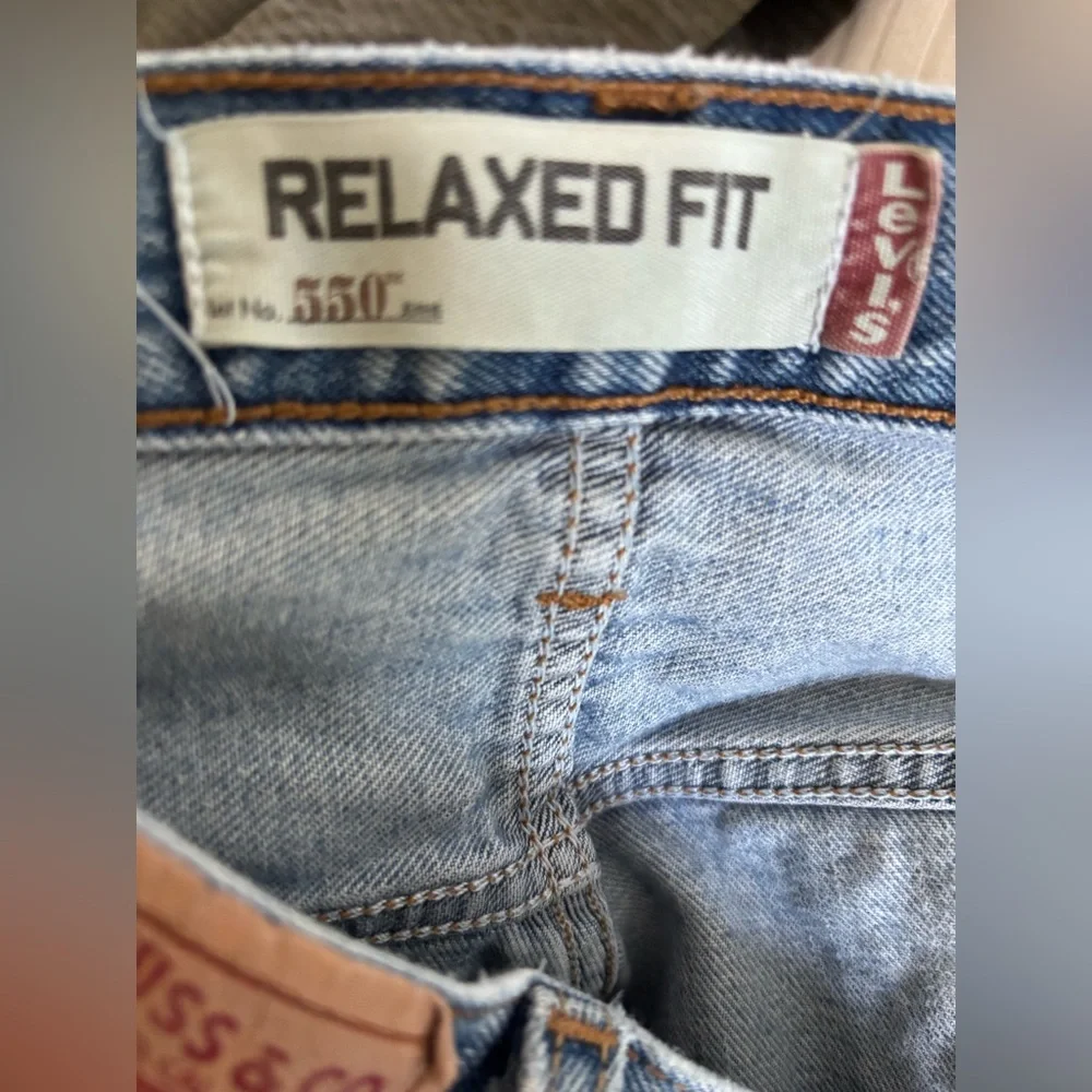 Levi’s Mens 42x30 Jeans 550 Relaxed Fit Tapered Leg Light Wash Y2K 2007 Vintage - Picture 6 of 8